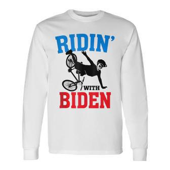 Joe Biden Falling With Biden Ridin With Biden V3 Long Sleeve T-Shirt - Seseable