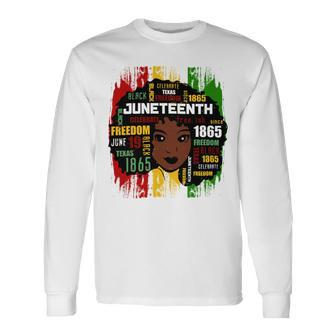Juneteenth Girl Shirt Long Sleeve T-Shirt - Monsterry UK
