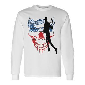 Lacrosse Usa Flag Unisex Long Sleeve | Favorety UK