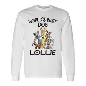 Lollie Grandma Worlds Best Dog Lollie Long Sleeve T-Shirt - Seseable