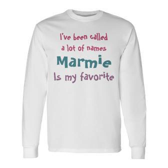 Marmie Grandma Marmie Is My Favorite Long Sleeve T-Shirt - Seseable