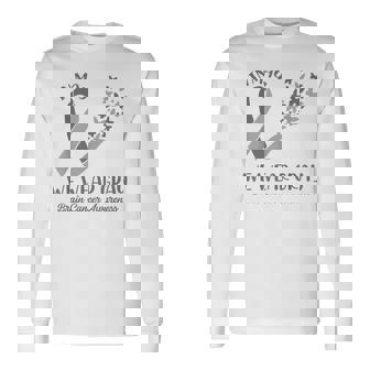 In May We Wear Gray Brain Cancer Awareness Ribbon Butterfly Long Sleeve T-Shirt - Thegiftio