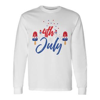 Memorial Day 4Th Of July Holiday Patriotic Ice Cream V2 Unisex Long Sleeve | Favorety UK