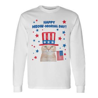 Memorial Day Cat Meowmorial Day Unisex Long Sleeve | Favorety