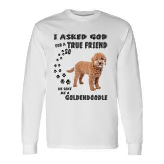 Mini Goldendoodle Quote Mom Doodle Dad Art Cute Groodle Dog Long Sleeve T-Shirt T-Shirt | Mazezy