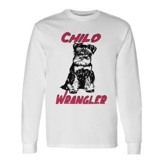 Miniature Schnauzer At Home Child Wrangler Multi Tasking Dog Unisex Long Sleeve | Favorety UK