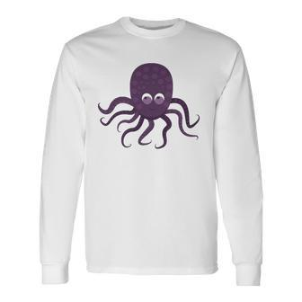 Moody Octopus Lovers Sea Animal Lovers Long Sleeve T-Shirt - Thegiftio UK