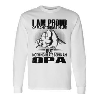 Opa Grandpa Nothing Beats Being An Opa Long Sleeve T-Shirt - Seseable