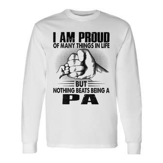 Pa Grandpa Nothing Beats Being A Pa Long Sleeve T-Shirt - Seseable