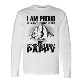 Pappy Grandpa Nothing Beats Being A Pappy Long Sleeve T-Shirt - Seseable