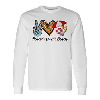 Peace Love Beach Summer Vacation 184 Shirt Unisex Long Sleeve | Favorety