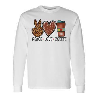 Peace Love Coffee Unisex Long Sleeve | Favorety UK