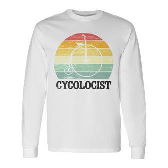 Penny Farthing Cycologist Funny Vintage Biking Cyclogist Cyclist Cycling Road Bike Mtb Unisex Long Sleeve | Favorety AU