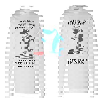 Pepe Grandpa Worlds Best Pepe Shark Long Sleeve T-Shirt | Seseable FR