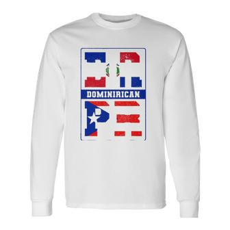 Puerto Rican Dominican Republic Dominican Flag Pride Long Sleeve T-Shirt T-Shirt | Mazezy