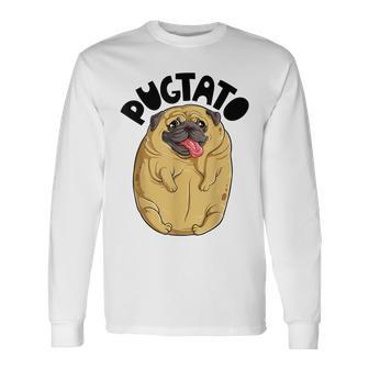 Pugtato Pug Potato Dog Lovers Costume Funny Meme Gifts Unisex Long Sleeve | Favorety CA