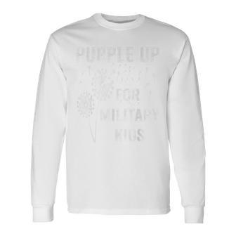 Purple Up For Military Month Of The Military Child Long Sleeve T-Shirt - Seseable