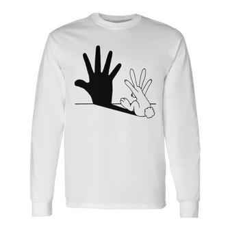 Rabbit Hand Shadow Unisex Long Sleeve | Favorety