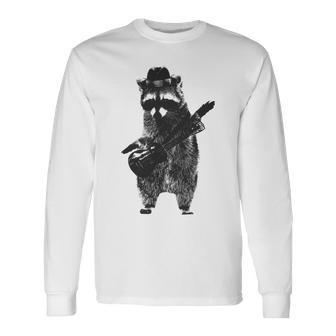 Raccoon Wielding Ukulele Unisex Long Sleeve | Favorety DE