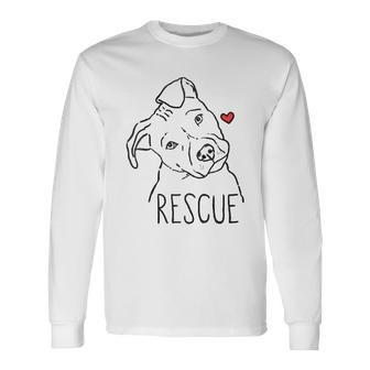 Rescue Dog Pitbull Rescue Mom Adopt Dont Shop Pittie Raglan Baseball Tee Long Sleeve T-Shirt - Thegiftio UK