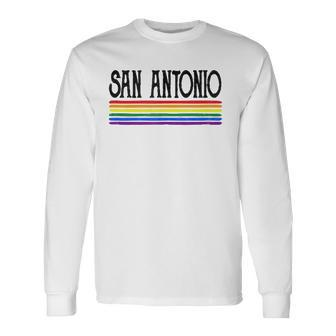 San Antonio Gay Pride World Parade Rainbow Flag Lgbt Long Sleeve T-Shirt - Thegiftio UK