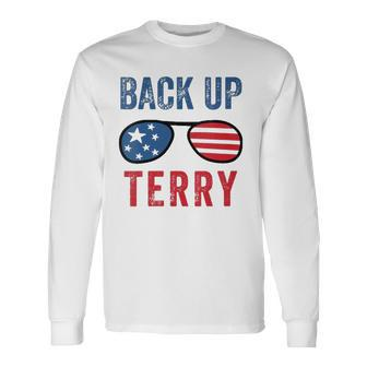 Back Up Terry Put It In Reverse Fireworks 4Th Of July V-Neck Long Sleeve T-Shirt T-Shirt | Mazezy