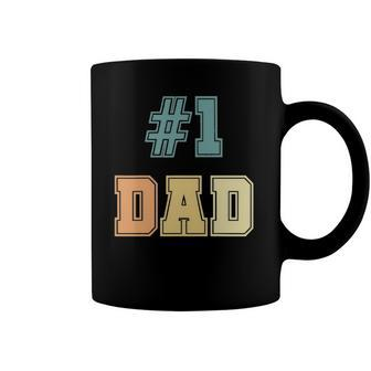 1 Dad Number One Dad Fathers Day Vintage Style Coffee Mug | Mazezy