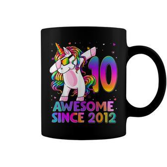 10 Year Old Unicorn Dabbing 10Th Birthday Girl Unicorn Party V3 Coffee Mug - Seseable