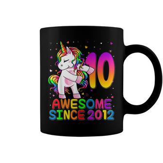 10 Year Old Unicorn Flossing 10Th Birthday Girl Unicorn Coffee Mug - Seseable