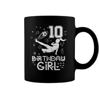 10 Years Old Birthday Girl Soccer Player Family Matching Coffee Mug | Mazezy