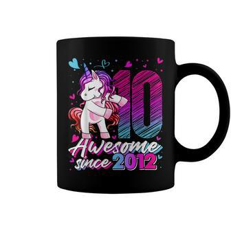 10 Years Old Unicorn Flossing 10Th Birthday Unicorn Party Coffee Mug - Seseable
