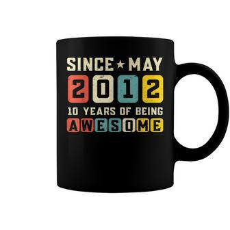 10Th Birthday Awesome Since May 2012 Vintage Coffee Mug - Seseable