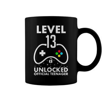 13Th Birthday Level 13 Unlocked Video Gamer Birthday Coffee Mug - Seseable