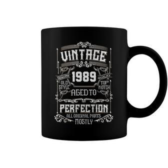 1989 Birthday Gift 1989 Aged To Perfection All Original Parts Coffee Mug - Seseable