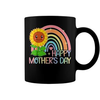 Happy Mothers Day 2022 Sunflower Rainbow Mom Grandma Women  Coffee Mug