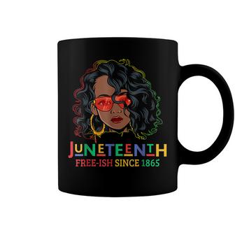 Juneteenth Free-Ish Since 1865 Black Woman Afrocentric Coffee Mug