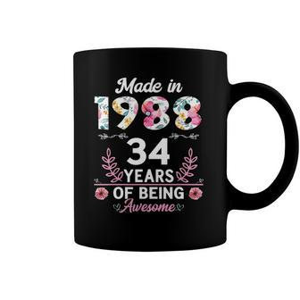 34 Years Old Gifts 34Th Birthday Born In 1988 Women Girls Coffee Mug | Mazezy AU