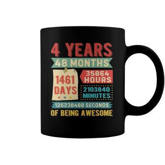 4Th Birthday For Girls Boys 4 Years Old Being Awesome Bday Coffee Mug | Mazezy