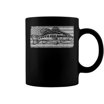 4Th Of July American Flag Bass Fishing Coffee Mug - Seseable
