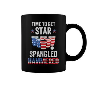 4Th Of July Beer Pong Time To Get Star Spangled Hammered Coffee Mug - Seseable