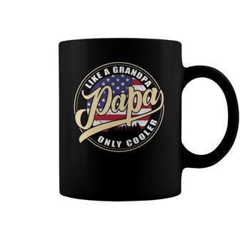 4Th Of July Dad Gifts Papa Like A Grandpa Only Cooler Coffee Mug | Mazezy