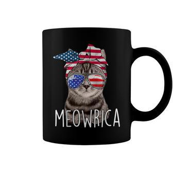 4Th Of July Day Of Independence Meowrica Meowrica Cat Owner Coffee Mug - Seseable