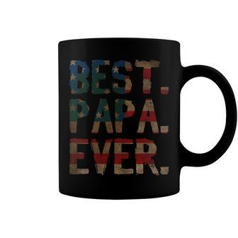 4Th Of July Fathers Day Usa Dad Gift - Best Papa Ever Coffee Mug - Seseable