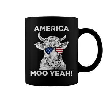 4Th Of July Funny Moo Yeah Cow Glasses T Boys Girls Us Coffee Mug - Seseable