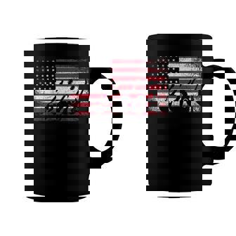 4Th Of July Gift For Men Dad Guitar Musician American Flag Coffee Mug | Seseable CA