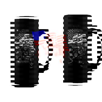 4Th Of July Gift Patriotic Farmer Us Flag Tractor Farmer Coffee Mug | Mazezy