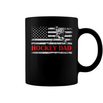 4Th Of July Us Flag Hockey Dad Gift For Fathers Day Coffee Mug - Seseable