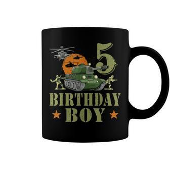 5 Year Old Birthday Boy Army Party 5Th Birthday Camo Coffee Mug - Seseable