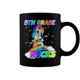 5Th Grade Rocks Unicorn Rainbow Back To School Student Kids Coffee Mug - Seseable
