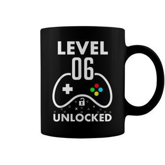 6Th Birthday Level 6 Unlocked Video Gamer Birthday Coffee Mug - Seseable